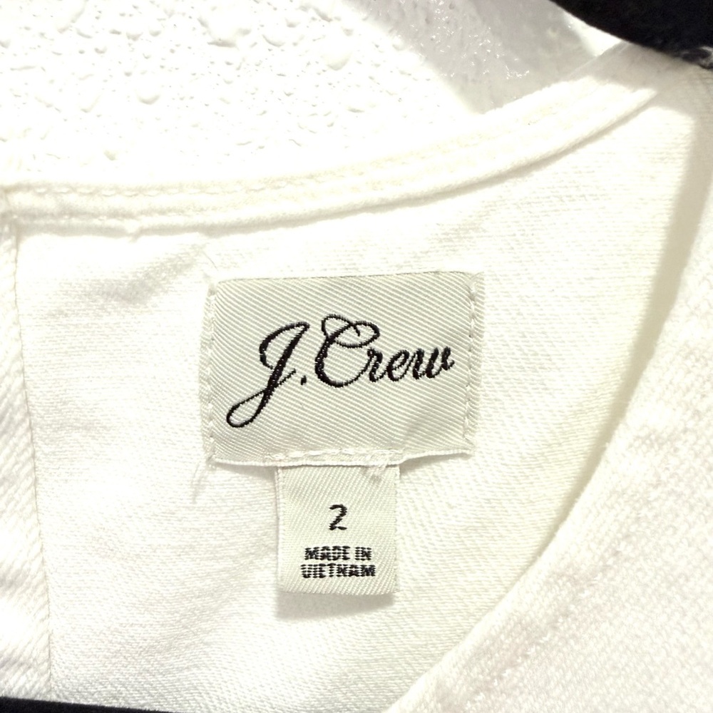J. Crew White denim Sleeveless Shift Dress 2 - Picture 2 of 7
